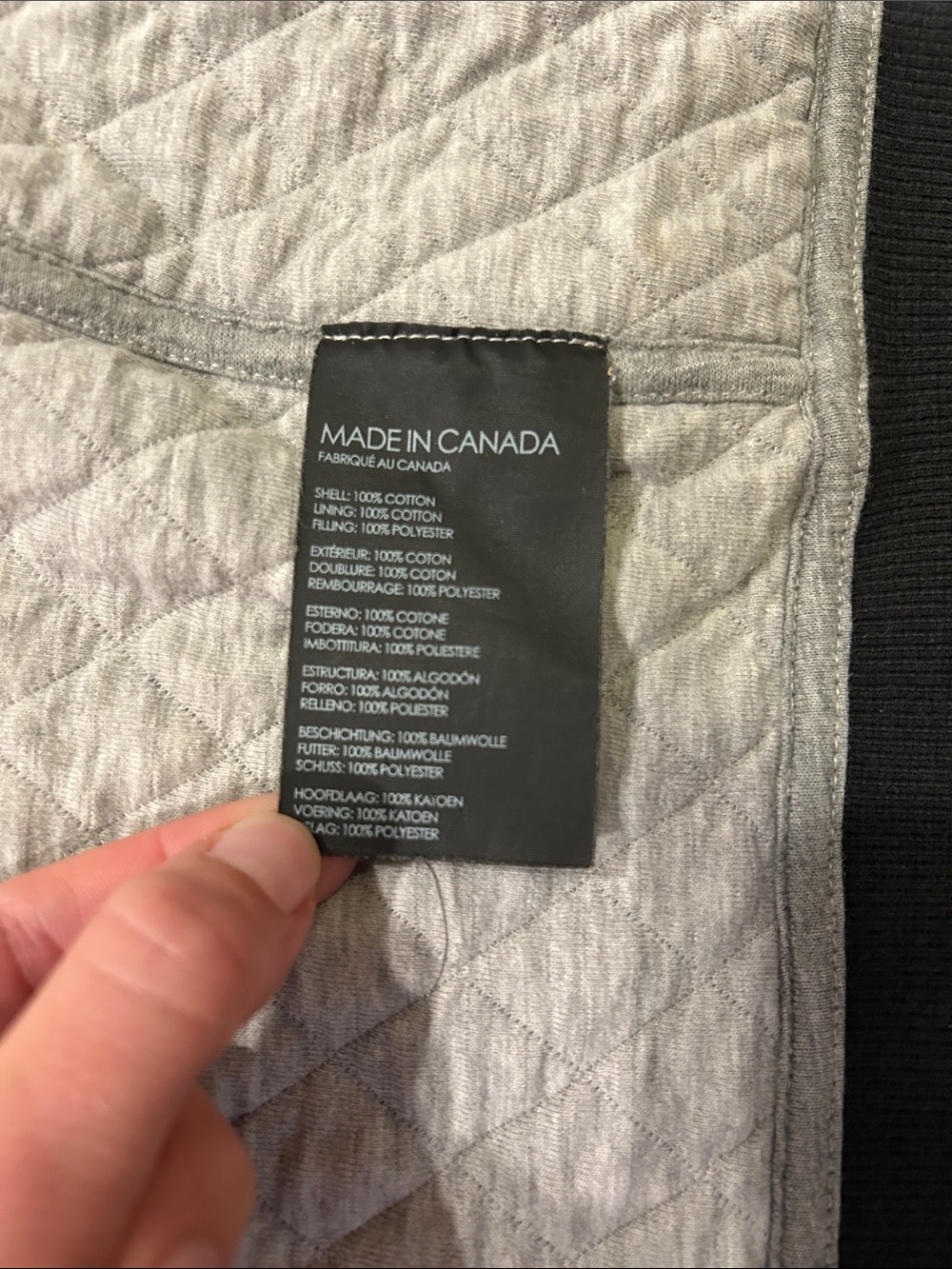 Club Monaco Gray Herringbone Bomber with Black Trim - Picture 4 of 7